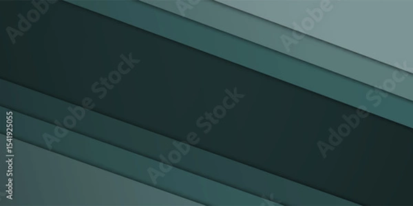 Fototapeta Abstract Dark Green Layered Diagonal Background

