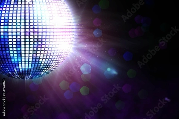 Obraz Digitally generated shiny disco ball