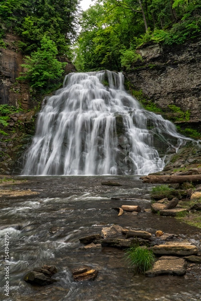 Fototapeta Delphi Falls at Delphi Falls County Park In New York