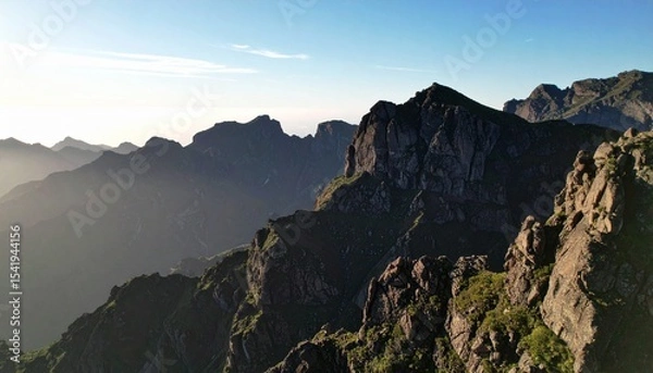 Obraz Breathtaking Mountain Landscape with Panoramic Valley View