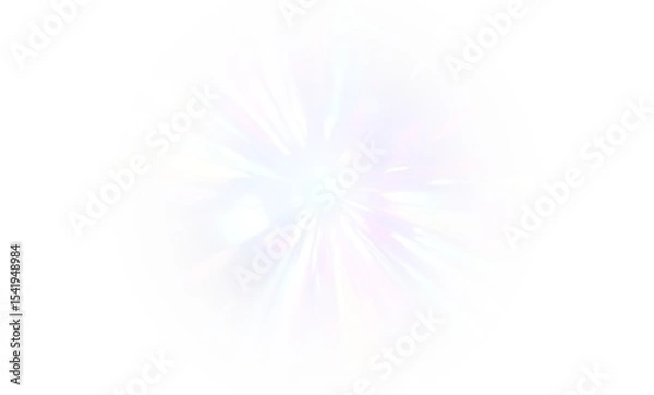 Fototapeta Spectrum and effect shine on glowing reflection. PNG magic crystal sparkles over background and beam. Prism with crystal, flash, PNG, radiant glow, lens and crystal in blur.