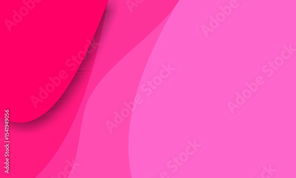 Fototapeta Modern Abstract Pink Layered Background with Paper Cut Style and Smooth Shadows