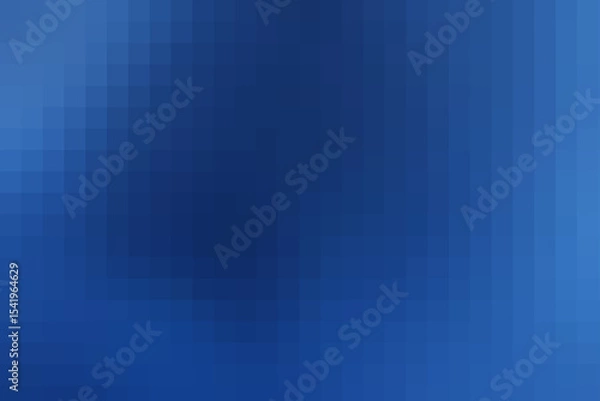 Fototapeta Shades of Pixelated Blue: A vibrant display of pixelated blue hues with a gradient effect, creating a visually stimulating experience.
