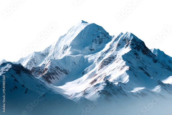 Obraz Majestic snowy mountain range under clear sky in daylight