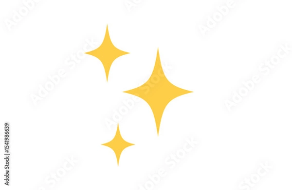 Obraz シンプルなイエローのキラキライラスト