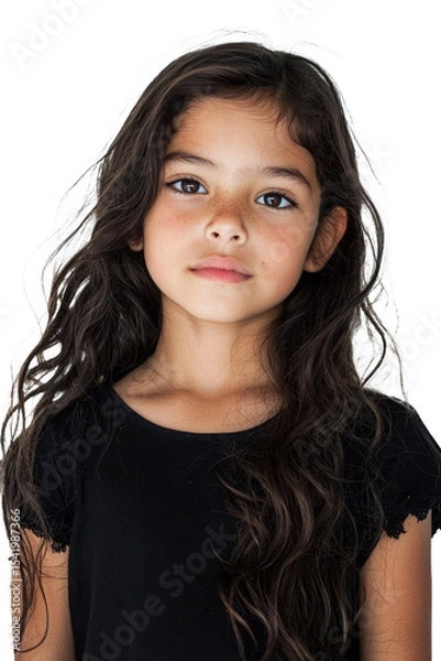 Obraz Latina teen model with Soft Girl isolated on transparent background