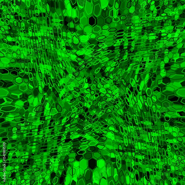 Obraz Monochrome seamless honey pattern with halftone hex cells in linear style