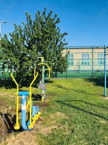 Obraz Exercise equipment for individuals with special needs in public park