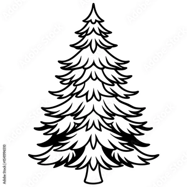 Obraz Fir Tree icon vector