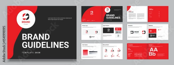 Obraz brand guidelines template landscape design, guidelines design