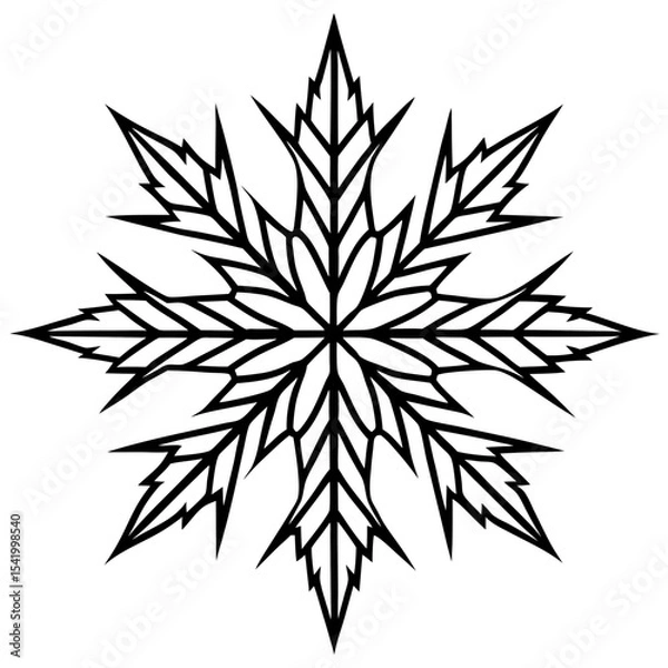 Fototapeta Frost Pattern icon vector