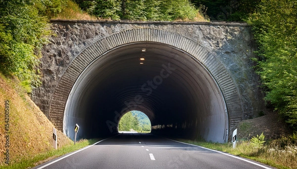 Obraz entrance to a country road tunnel