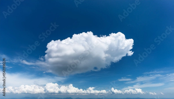Obraz white cloud isolated on transparent background generative ai