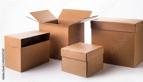 Obraz cardboar box set different sizes for design