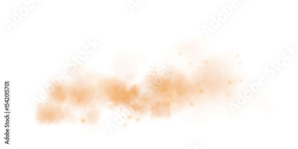 Fototapeta Realistic Flying Dirt and Fog Effect Sandstorm or Off Road Explosion Isolated for Race and Rally Backgrounds