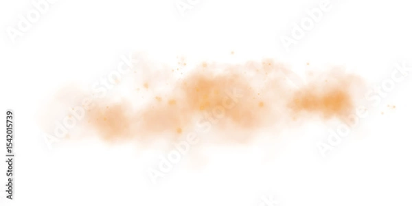 Fototapeta Realistic Flying Dirt and Fog Effect Sandstorm or Off Road Explosion Isolated for Race and Rally Backgrounds