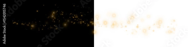 Fototapeta Elegant Gold Bokeh Glitter Burst for Festive or Fantasy Design