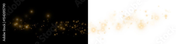 Fototapeta Elegant Gold Bokeh Glitter Burst for Festive or Fantasy Design