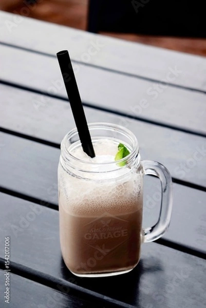 Obraz Delicious milkshakes are on the table.