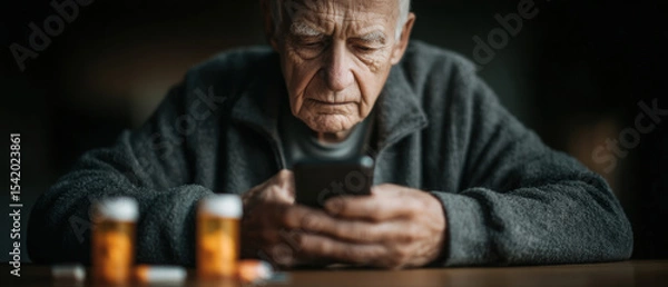 Obraz Digital health assistant aids elderly in medication reminders for enhanced wellness