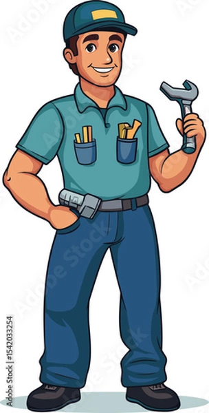 Obraz plumber with plunger