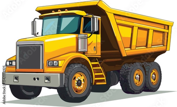 Obraz yellow dump truck