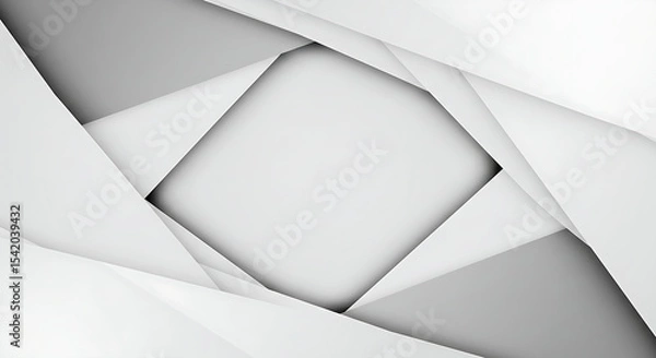 Fototapeta Abstract Gray and White Geometric Background: Modern Design Element