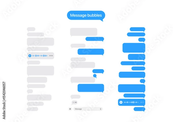 Obraz Vector illustration of different size of direct message bubbles version 2026