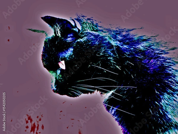 Obraz Portrait an Eerie Cat