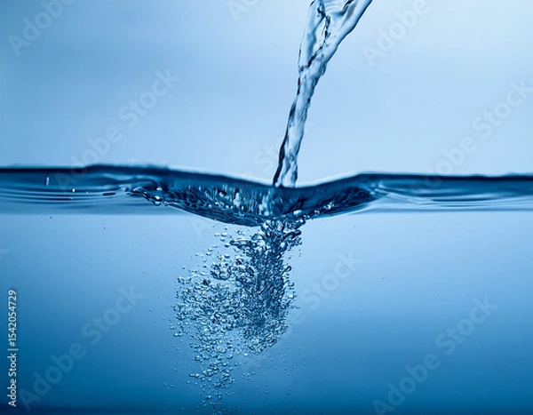 Fototapeta Clear Water Splash Photograph Representing Purity and Refreshment in a Minimalistic Style