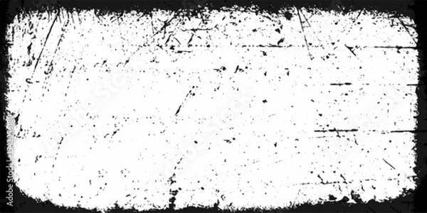 Obraz Vector grunge frame.Black and white distress background Dust Overlay Distress Grainy Grungy Framing Effect