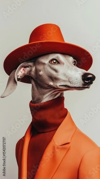 Obraz dog with a hat