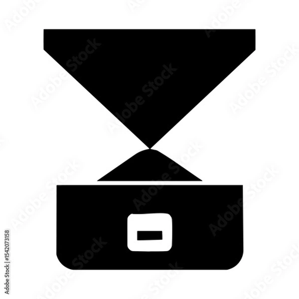 Obraz a black and white vector icon of a hologram projector device, perfect for technology and science designs