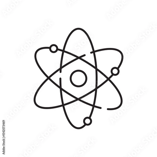 Obraz Molecule, cell, atom, protein editable stroke outline icon.