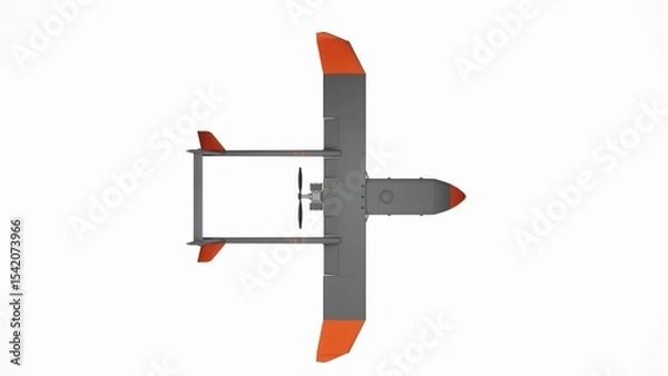 Fototapeta Illustration of a drone as a modern means of combat and transportation
