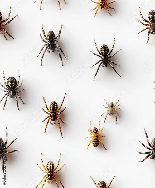 Obraz Spiders Insects Seamless Texture Pattern - Perfect Repeat
