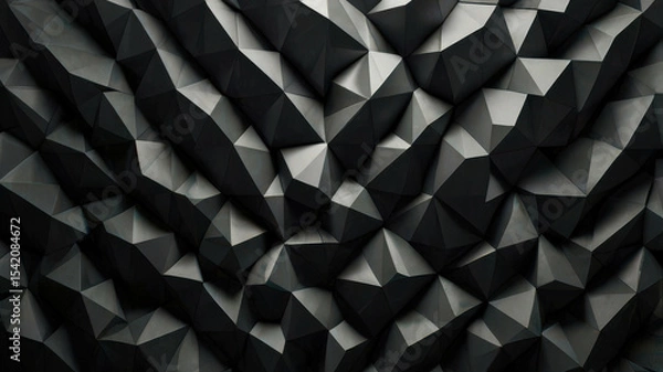 Fototapeta Dynamic three-dimensional surface pattern in dark tones. Modern geometric design creates visual intrigue. Ideal for stylish decor and contemporary applications. Perfect for artistic backgrounds.
