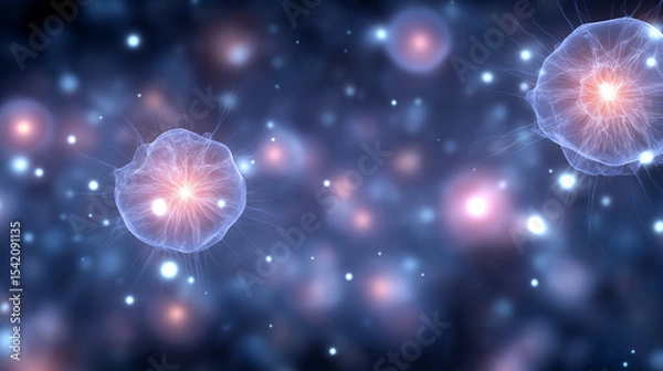 Obraz Illuminated Nanoparticles in a Laboratory Setting