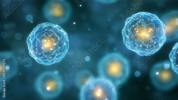 Obraz Nanoparticles in Microscopic View Highlight Nanotechnology Applications