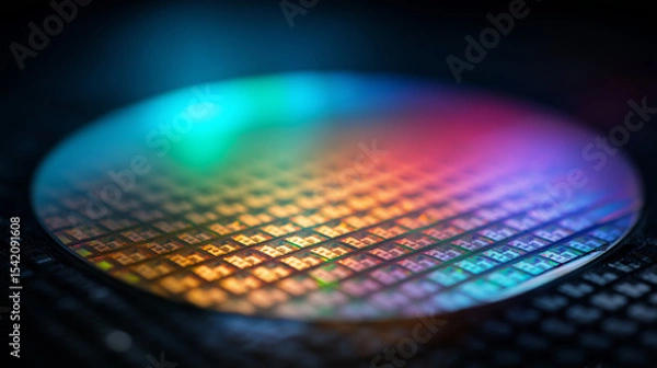Obraz Silicon Wafer Production in Advanced Semiconductor Foundry