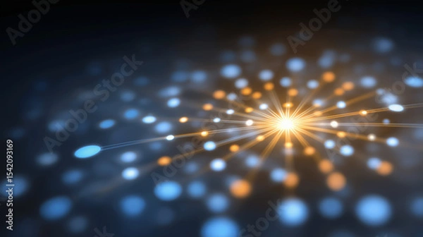 Obraz Digital Technology Molecule and Electric Science Design Abstract