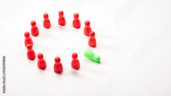 Obraz falling green in large team