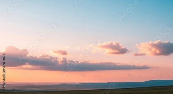 Obraz Pastel Sunset Over Rolling Hills