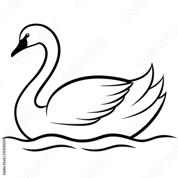 Obraz black swan on the lake