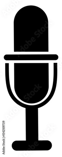 Obraz Modern Microphone Icon - Voice Recorder & Audio Symbol