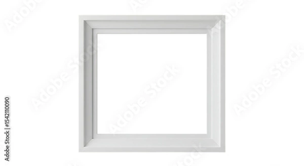 Obraz Simple white picture frame isolated on white background