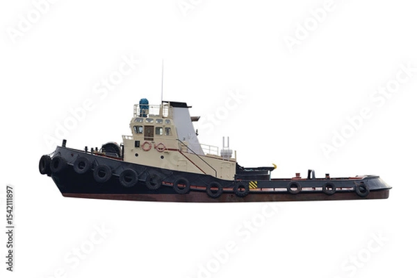 Obraz harbor tug isolated on white background
