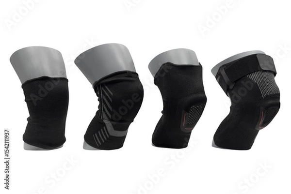 Obraz protective knee pads on mannequins isolated on white background