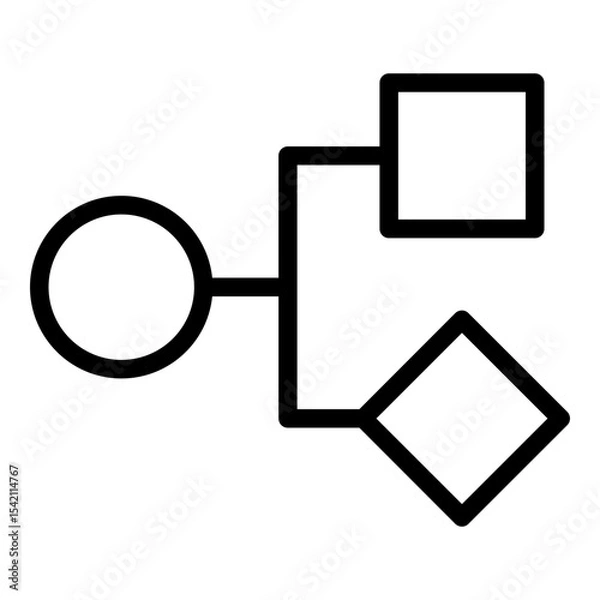 Obraz Workflow icon. Vector line icon