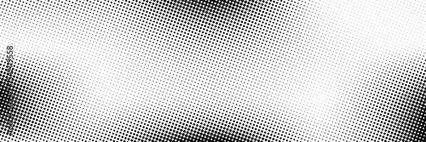 Fototapeta Background with monochrome dotted texture. Polka dot pattern template. vector ilustration
